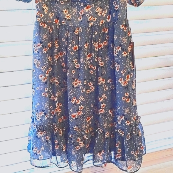 B. Smart Junior Girl Lined Chamb/Multi Color Ruffled Dress, Size: 3, NWT - Picture 6 of 13